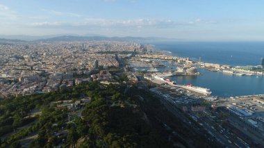 İspanya, Barselona 'nın hava manzarası