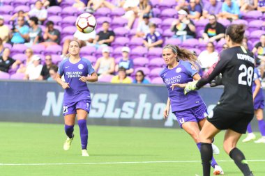 Orlando Pride 21 Temmuz 2018 'de Orlando Florida' daki Exploria Stadyumu 'nda Seattle Reign FC' ye ev sahipliği yapmaktadır. Fotoğraf: Marty Jean-Louis