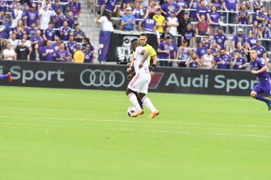 Orlando City, 31 Mart 2018 tarihinde Orlando Florida 'daki Exploria Stadyumu' nda New York Red Bulls 'a ev sahipliği yapmaktadır. Fotoğraf: Marty Jean-Louis