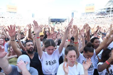 23 Şubat 2019 'da Orlando Florida' daki Dünya Kampı Stadyumunda Hristiyan Uyanışı.  