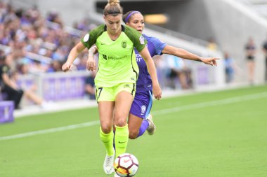 Orlando Pride 21 Temmuz 2018 'de Orlando Florida' daki Exploria Stadyumu 'nda Seattle Reign FC' ye ev sahipliği yapmaktadır. Fotoğraf: Marty Jean-Louis