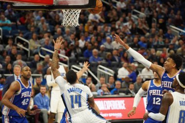 Orlando Magic, Philadelphia 76ers 'ı 13 Kasım 2019 Çarşamba günü Amway Center' da ağırlamaktadır. Fotoğraf: Marty Jean-Louis