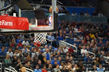 Orlando Magic, 13 Aralık 2019 Cuma günü Orlando, Florida 'daki Amway Center' da Houston Rockets 'a ev sahipliği yapıyor..