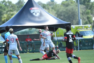 Toronto FC, 13 Temmuz 2020 tarihinde Orlando Florida 'daki ESPN Wild World of Sports' ta düzenlenen MLS Back Tournament sırasında D.C. United ile karşılaştı. Fotoğraf: Marty Jean-Louis