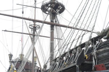 Eski korsan gemisinin manzarası