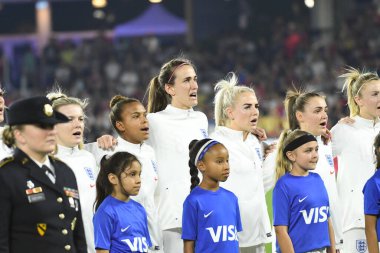 5 Mart 2020 'de Orlando Florida' daki Exploria Stadyumu 'nda düzenlenen 2020 SheBelieves Kupası' nda ABD - İngiltere Karşılaşması 