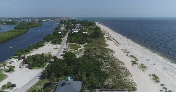 Luchtfoto Van Het Prachtige Clearwater Beach Florida Augustus 2017 — Stockfoto