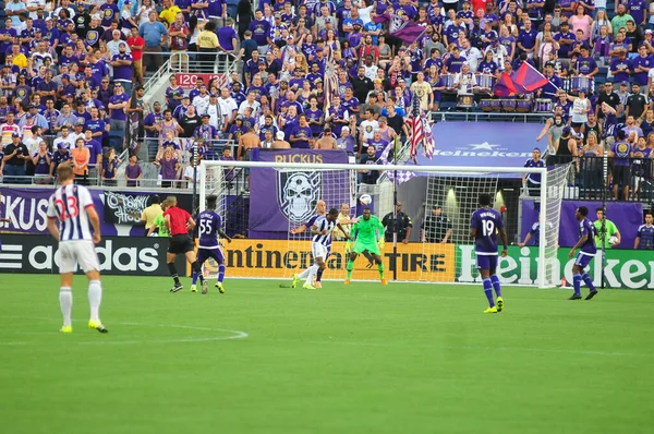 Orlando City Empfängt Juli 2015 West Bromwich Albion Camping World — Stockfoto