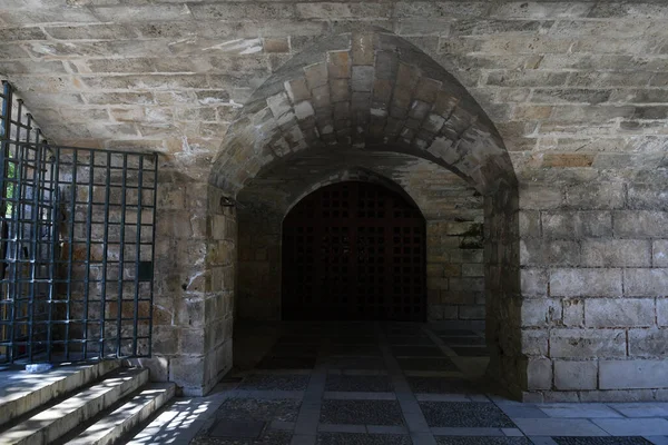 Veduta Del Vecchio Corridoio Con Archi Della Fortezza — Foto Stock