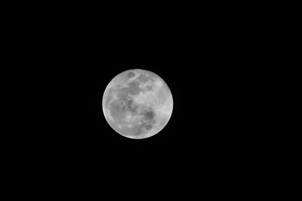 Hermosa Vista Luna Llena Cielo Nocturno — Foto de Stock