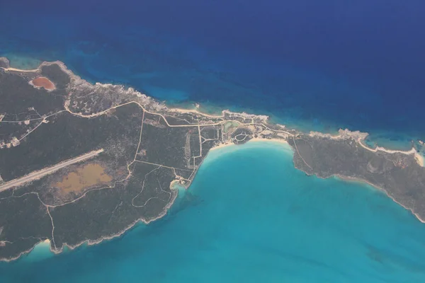 Vista Aérea Das Ilhas Caribe — Fotografia de Stock