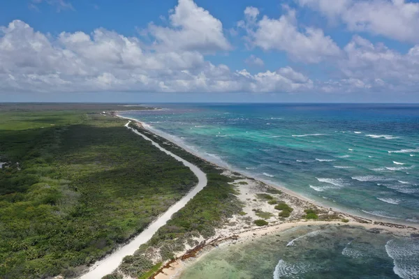 Meksika Nın Çok Güzel Cozumel Şehrinde Güzel Bir Deniz Feneri — Stok fotoğraf