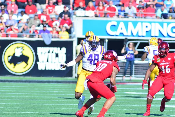 Lsu Πρόσωπο Louisville Κατά Διάρκεια Του 71Ου Citrus Bowl Στο — Φωτογραφία Αρχείου