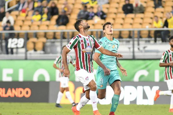 Fluminense Barcelona Florida Cup Spectrum Stadium January 2018 Orlando Florida — Stock Photo, Image