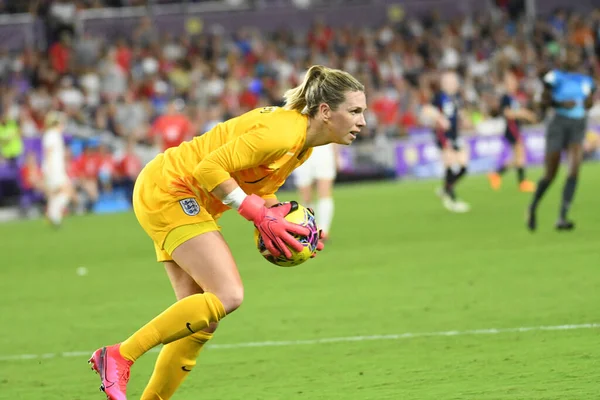 Usa England Match 2020 Shebelieves Cup Exploria Stadium Orlando Florida — стокове фото