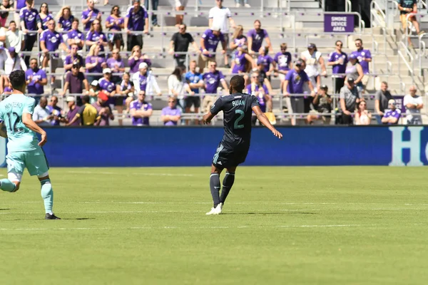 Orlando City Hosts Vancouver Whitecaps Orlando City Stadium Saturday Április — Stock Fotó