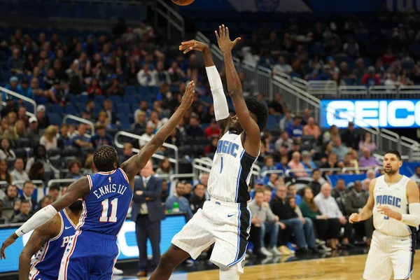 Orlando Magic, Philadelphia 76ers 'ı 13 Kasım 2019 Çarşamba günü Amway Center' da ağırlamaktadır. Fotoğraf: Marty Jean-Louis