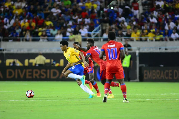 Brazil Face Haiti Copa America Centenario Orlando Florida Camping World — Stock Photo, Image