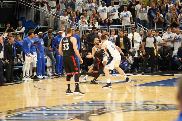 Orlando Magic Hosts Toronto Rapters Během Prvního Kola Play Nba — Stock fotografie