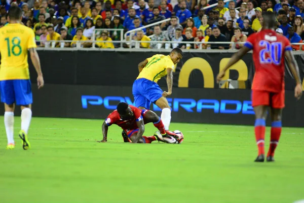 Brasil Enfrenta Haiti Durante Centenário Copa América Orlando Florida Camping — Fotografia de Stock