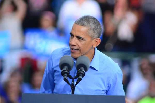 Presidente Barack Obama Habla Mitin Campaña Estadio Heritage Park Osceola —  Fotos de Stock