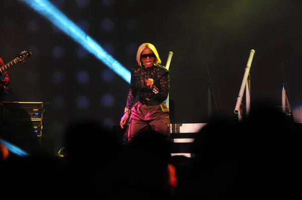 Śpiewaczki Mary Blige Tamar Braxton Wystąpią Listopada 2015 Roku Cfe — Zdjęcie stockowe