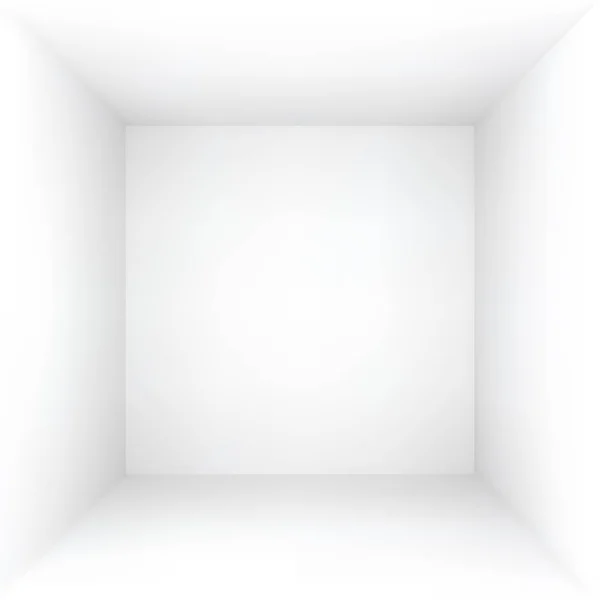 Caixa Vazia Branca Quarto Ilustração Vetorial — Vetor de Stock