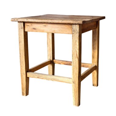 eski, rustik dışkı beyaz arka plan üzerinde kırpma yoluyla dahil izole