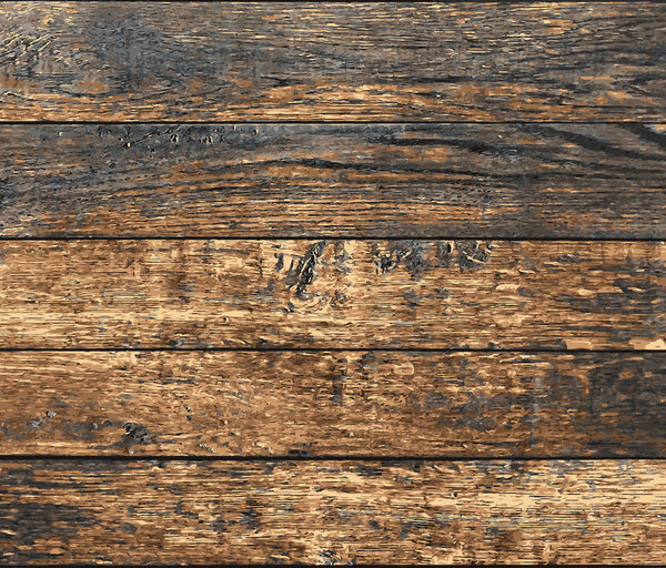Tablones Madera Viejos Textura Fondo Grunge Vector — Vector de stock