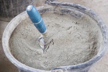 İnşaat içinde çimento toz