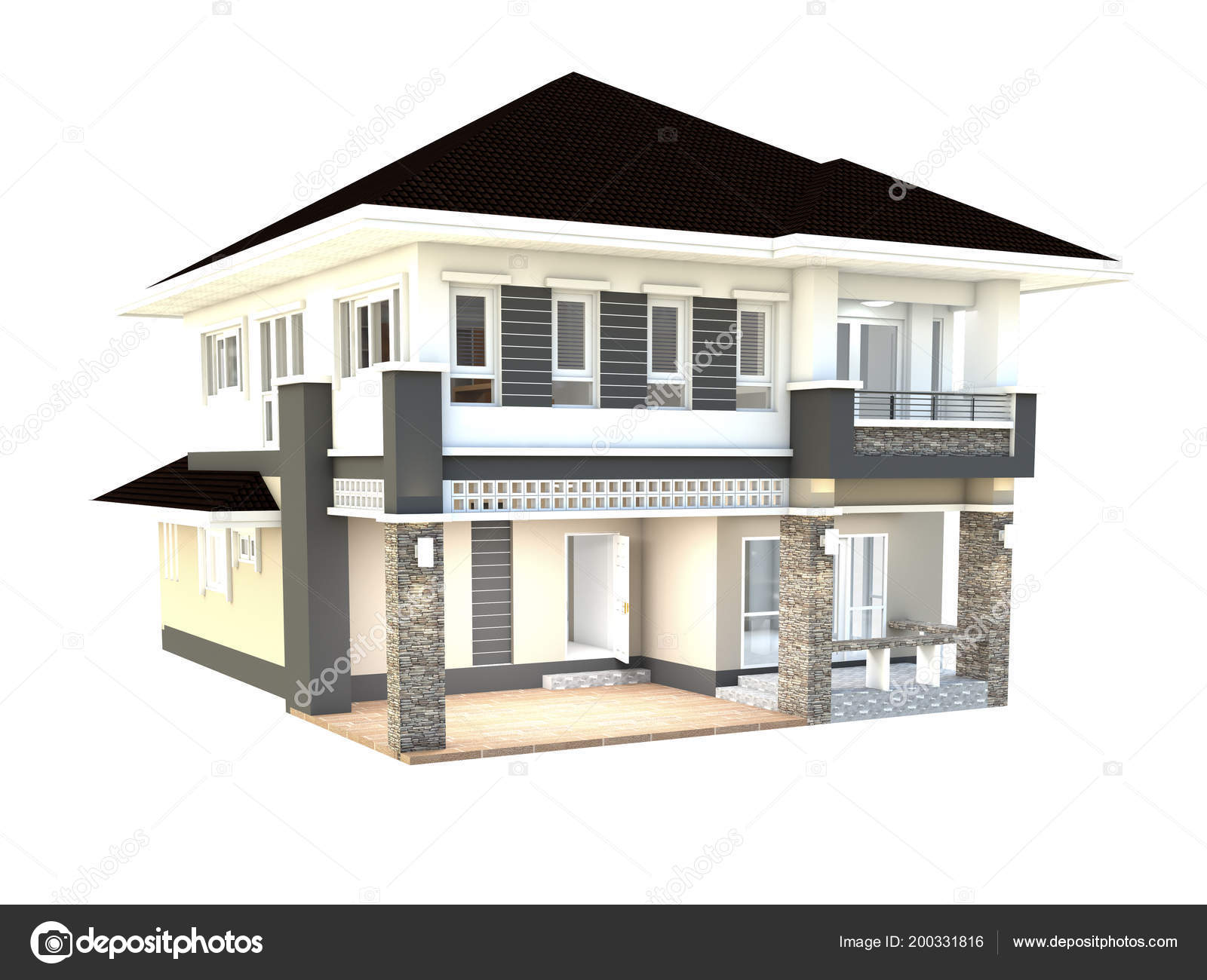 House Design Isolated White Background Stock Photo by ©kasipat 200331816