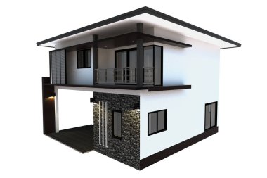 izole ev beyaz arka plan