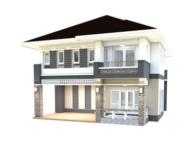 İzole beyaz arka plan tasarım evi