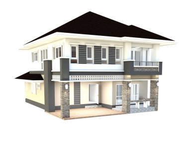 İzole beyaz arka plan tasarım evi