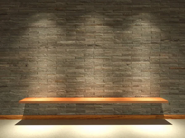 3D render kumtaşı duvarları ışıklar parıldıyor üzerine kurulu ile dekore edilmiştir