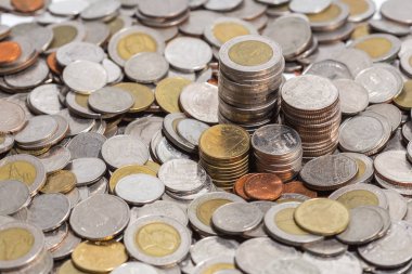 arka plan iş kavramı finans Tay madeni para, bakır Tay sikke