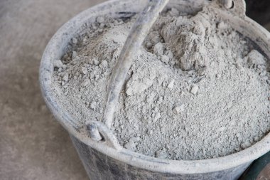 İnşaat içinde çimento toz