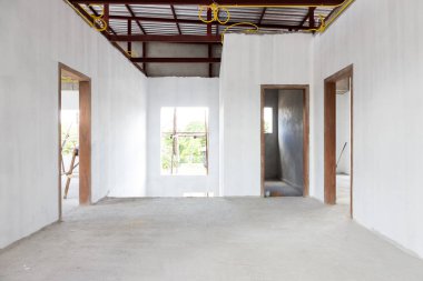 çerçeve ahşap kapı, kabinlerine bina boş oda