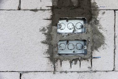 Sanayi elektrik blok duvar desteğinde