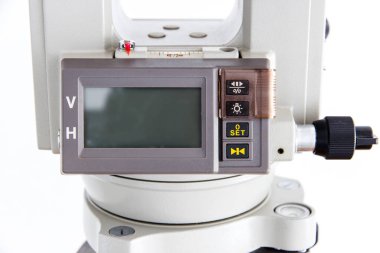 kesici takımlar için ölçme dijital ekipman anket. Beyaz arka plan üzerinde izole