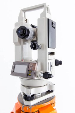 kesici takımlar için ölçme dijital ekipman anket. Beyaz arka plan üzerinde izole