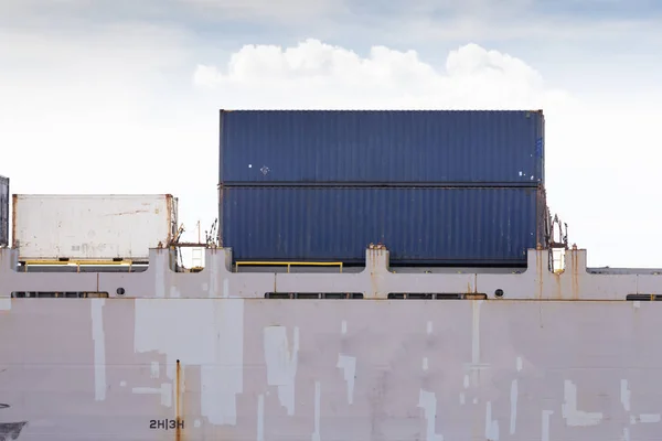Industrieunternehmen Verladen Containerschiffe Hafen — Stockfoto