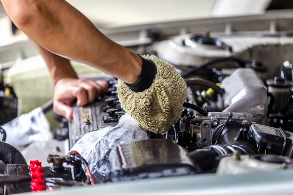 Motor Temizleme, mikrofiber eldiven araba Temizleme yıkama