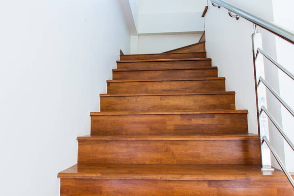Stair wood interior in the home
