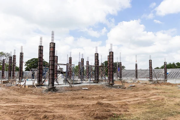 Concrete Pillar Construction Site — Stock Photo, Image