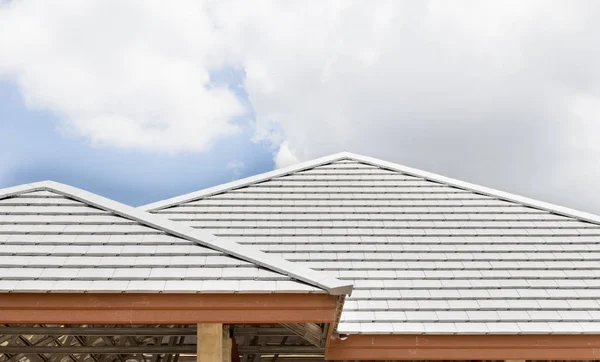 Building Construction Roof Concrete Gray Color Site — Stock Photo, Image