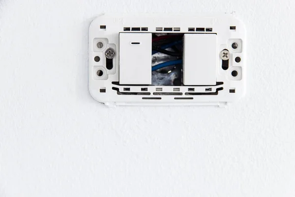 Домашній Стандарт Електричного Вимикача Підключення Стіни — стокове фото
