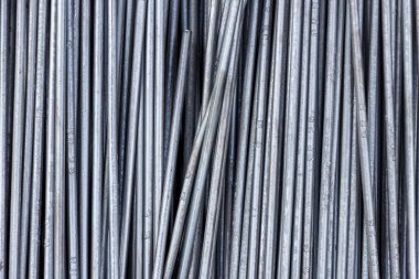 yapımında kullanılan sanayi çelik takviye çubukları.