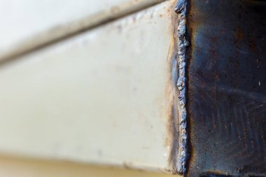 Sanayi arka plan closeup doku çelikten kaynak