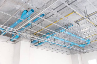 Sanayi su ve elektrik boru sistemleri binalarda